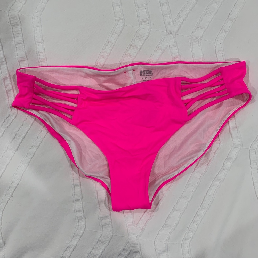 Victoria’s Secret Hot Pink Strappy Bikini Bottoms